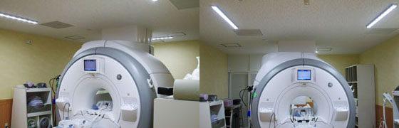 MRI室にLED照明を採用